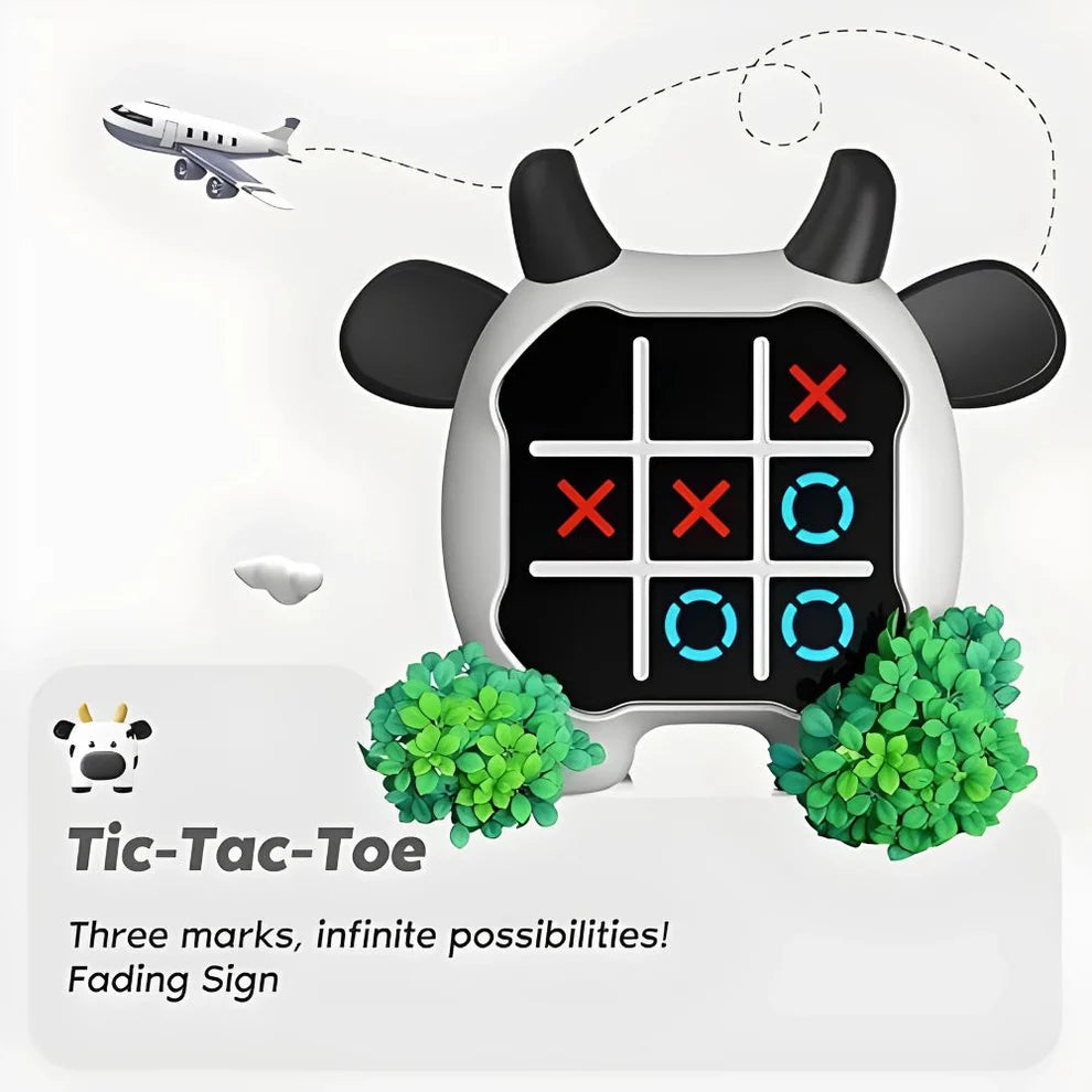 Tic Tac Toe Animal-Themed 3-in-1 Puzzle Game